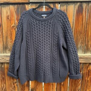 Unisex Patagonia Cable Knit Sweater - Navy